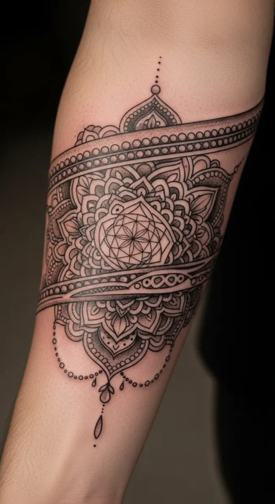 Mandala with Beaded Accents