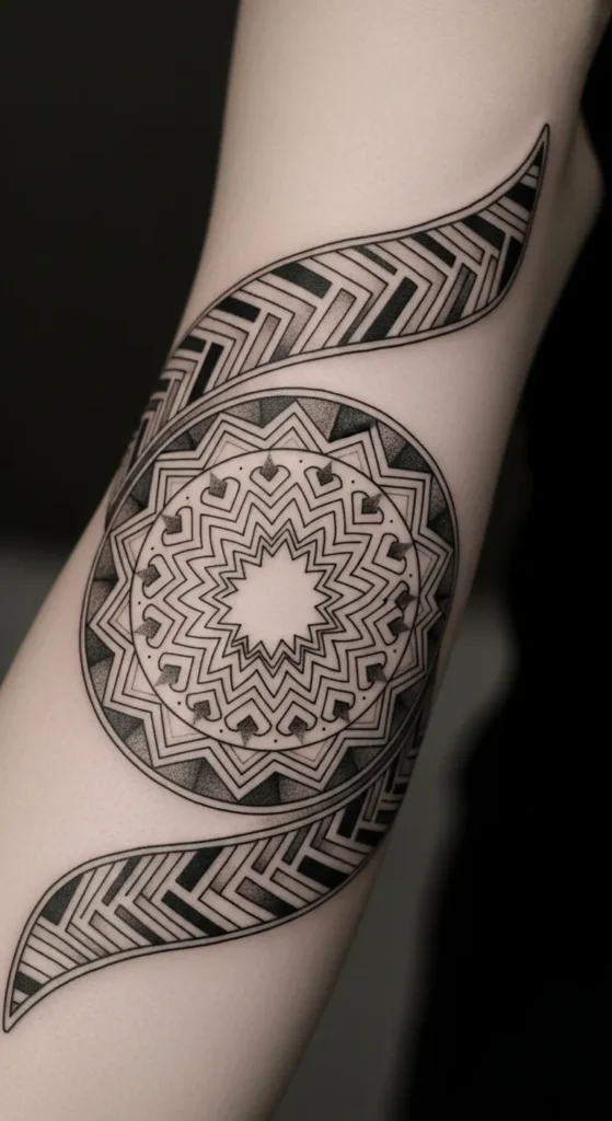  Mandala with Chevron Highlights