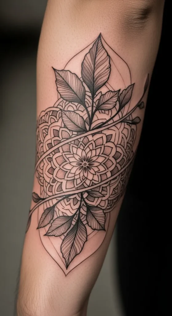Mandala with Leaf Motifs