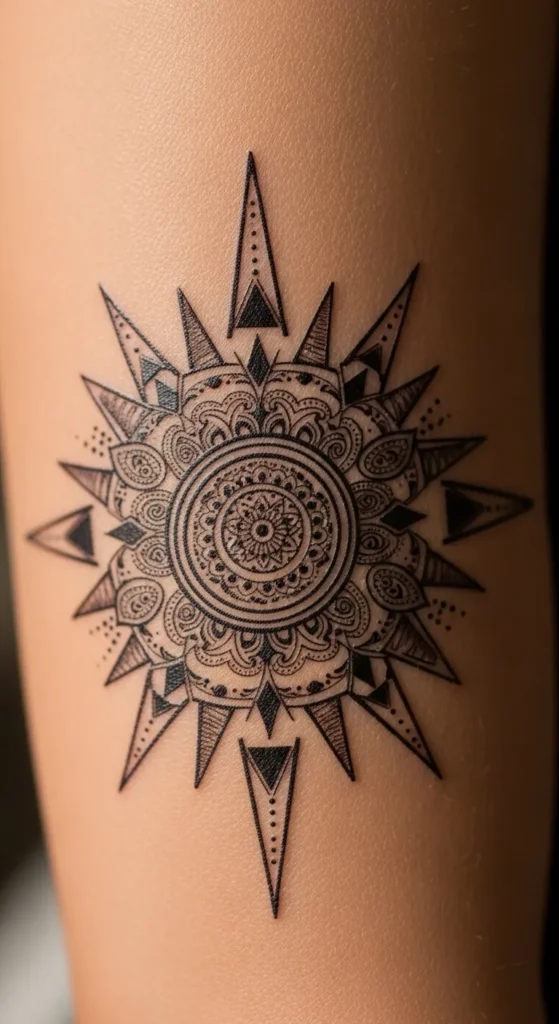 Mandala with Triangle Highlights