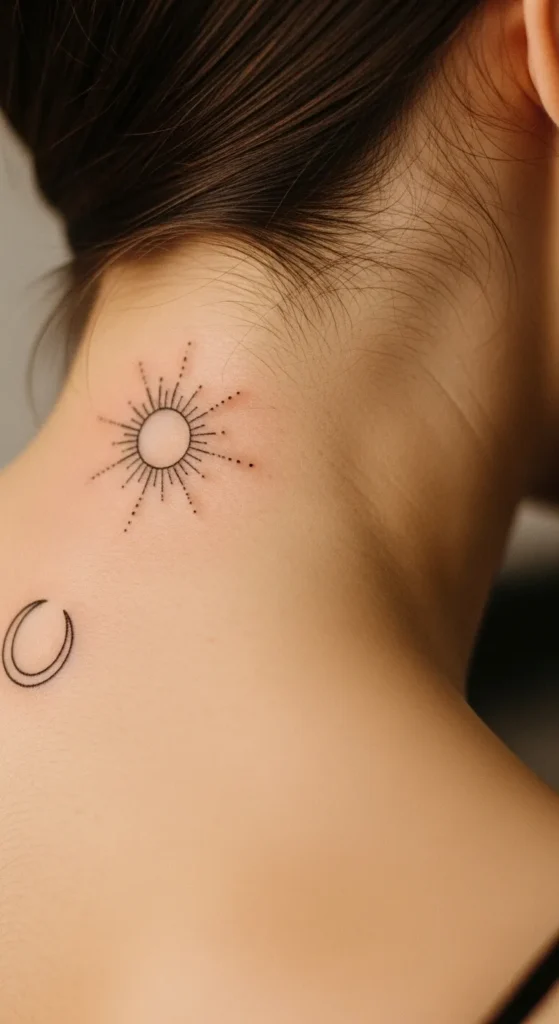  Minimal Back Neck Sun Dot