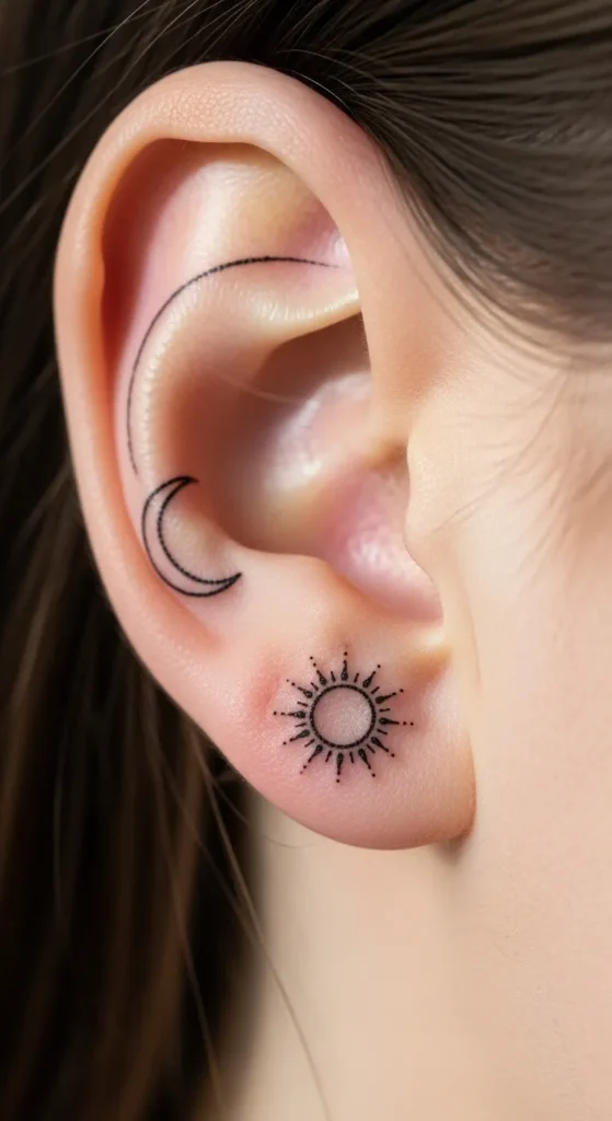 Minimal Ear Lobe Sun Dot