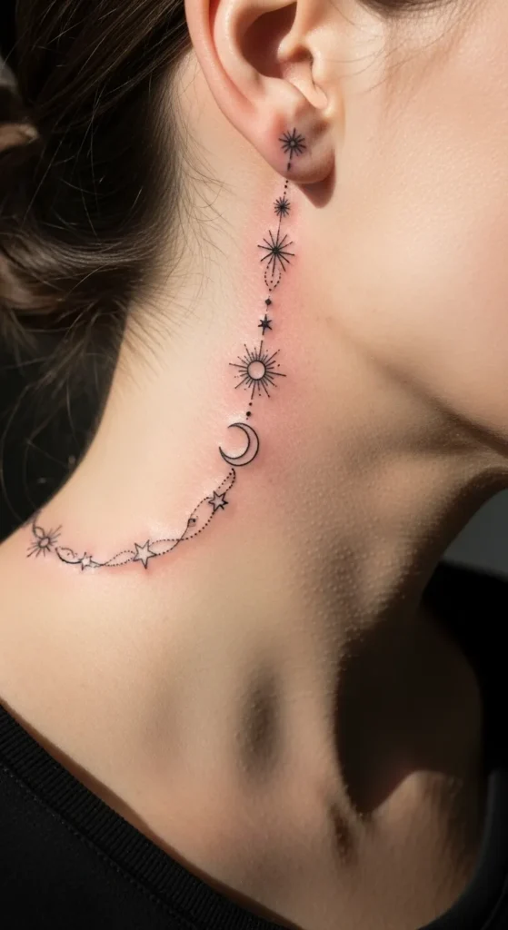 Minimal Neck Side Star Chain