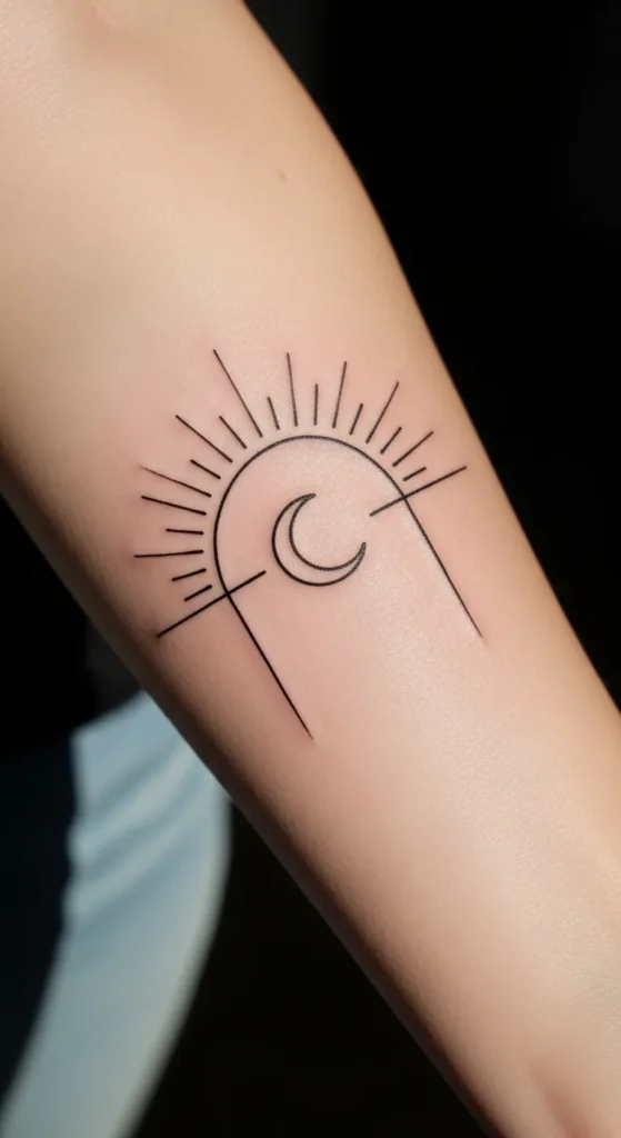 Minimal Sun Arc with Tiny Moon Curve