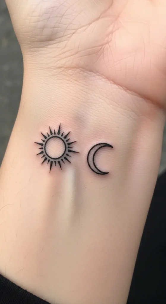 Minimal Sun and Moon Wrist Pair