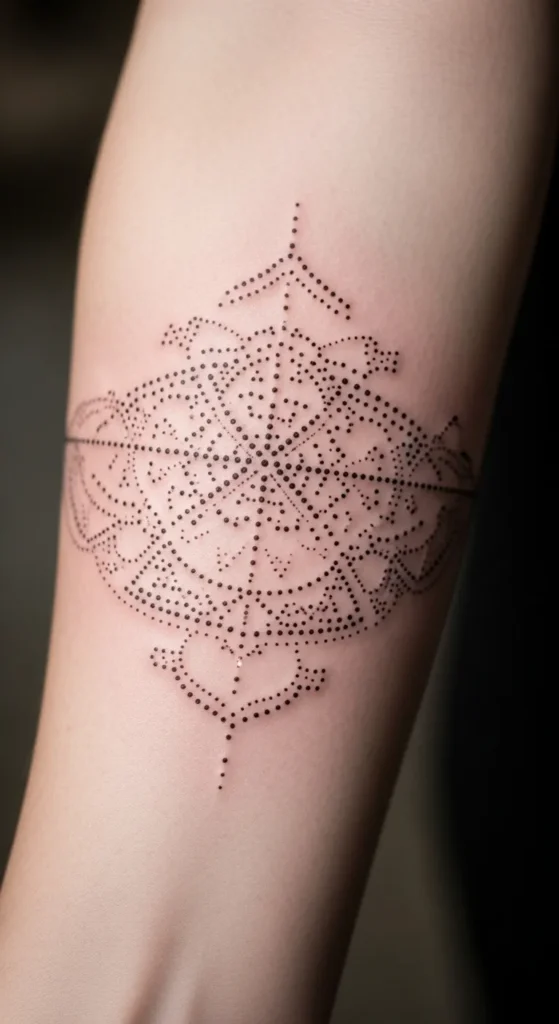 Minimalist Dotwork Mandala
