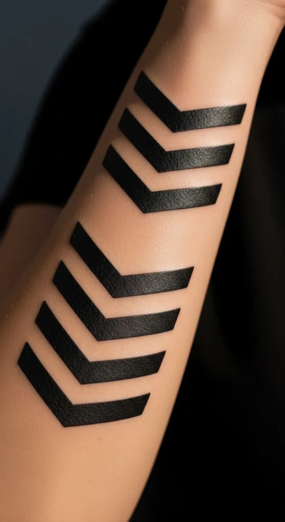 Repeating Chevron Bands