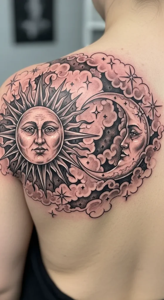 Shoulder Blade Large Sun Moon Piece