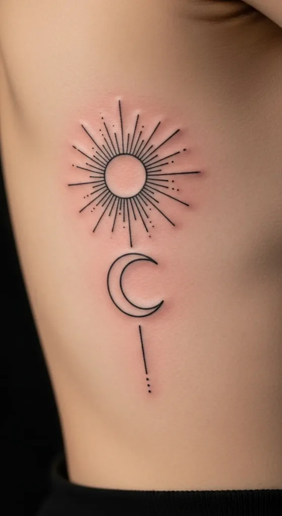 Side Rib Sun Moon Vertical Set