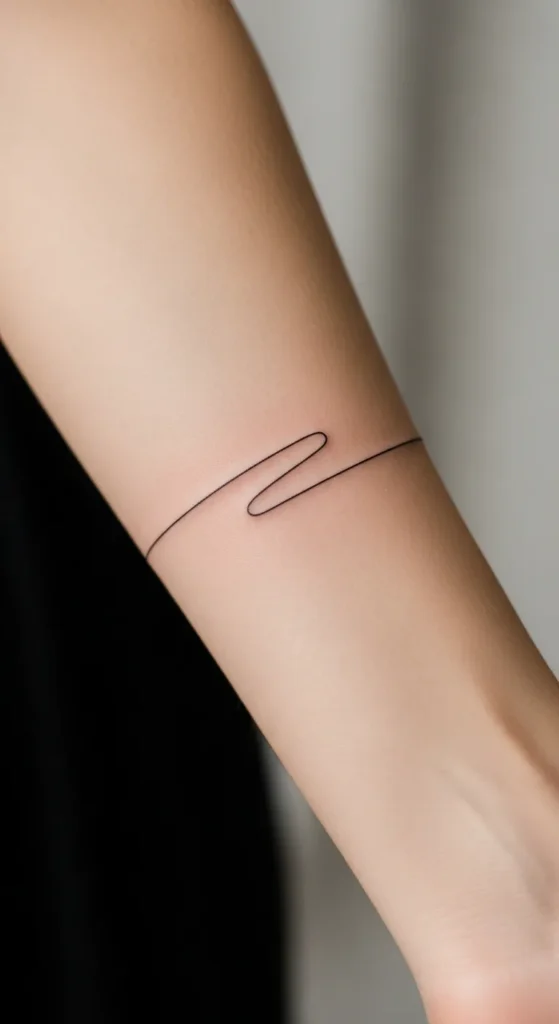 Single Thin Line Wrap