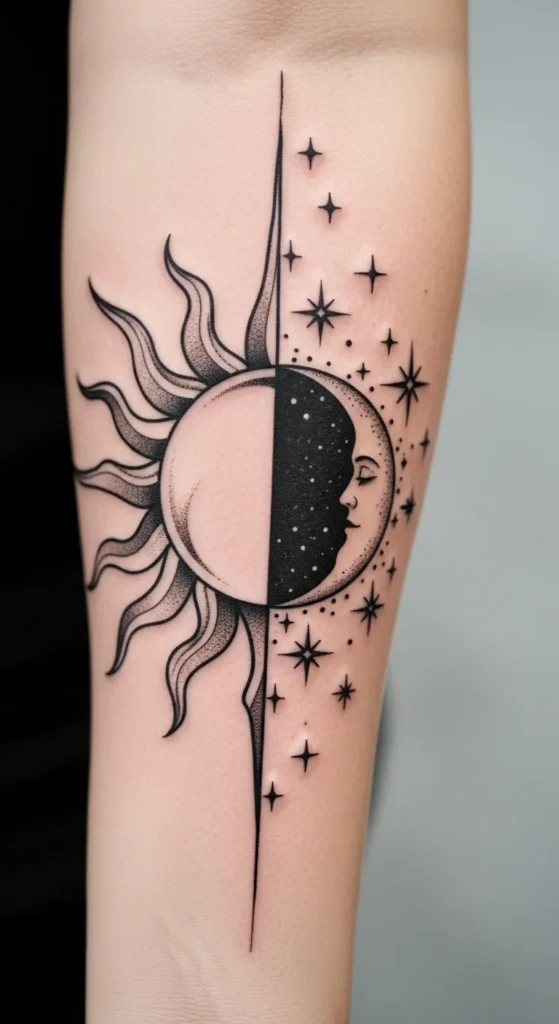 Split Sun And Moon Symbol