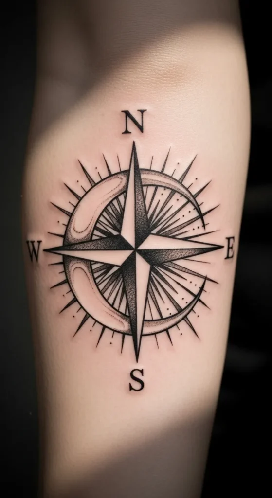 Sun and Moon Compass Style