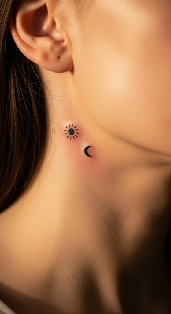 Sun and Moon Dot Pair Neck