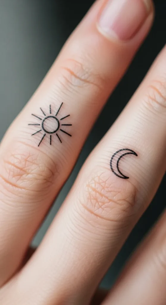 Sun and Moon Finger Symbols
