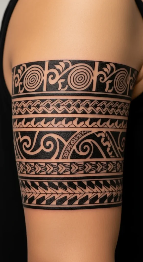 Tapa Cloth Inspired Band