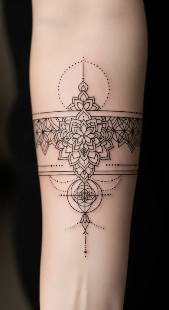 Thin Line Mandala Armband