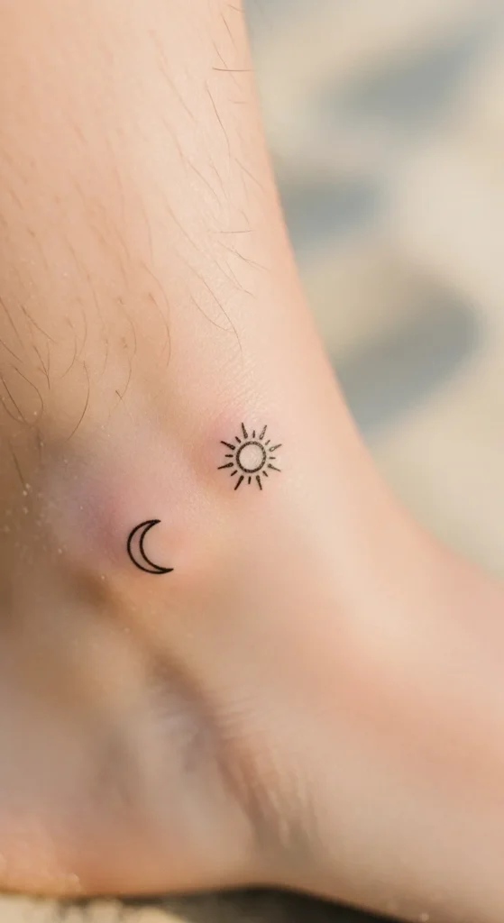 Tiny Ankle Bone Sun Dot