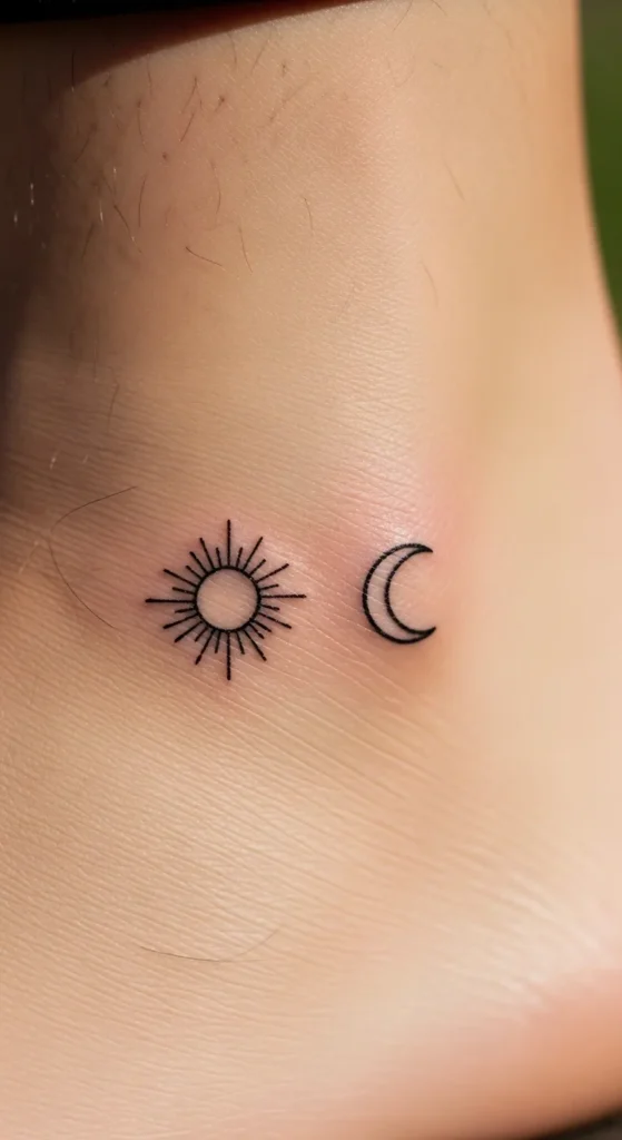Tiny Ankle Sun and Moon Set