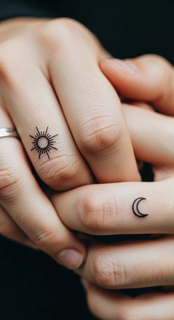 Tiny Finger Sun and Moon Symbols