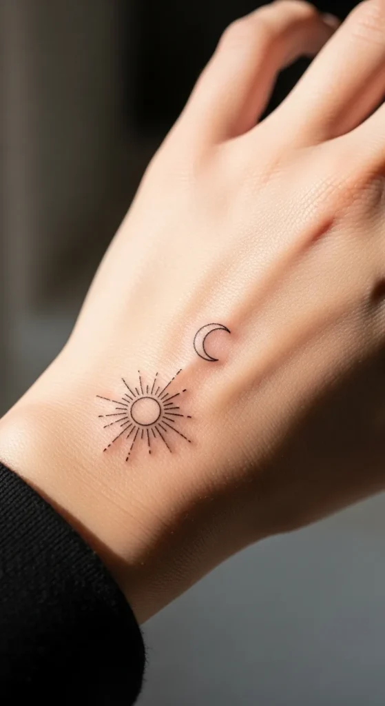 Tiny Hand Side Sun and Moon Line