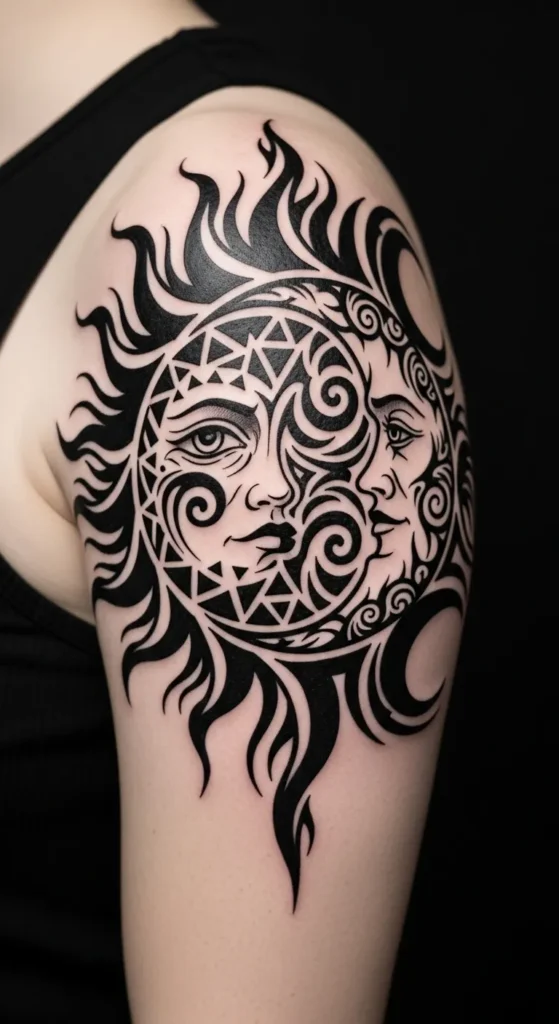 Tribal Inspired Sun Moon