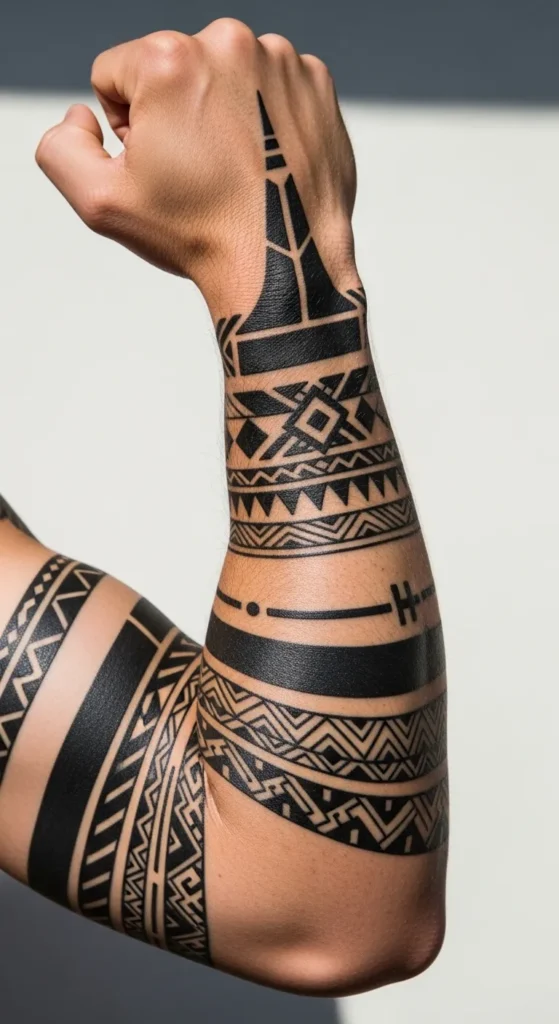 bicep armband tattoo