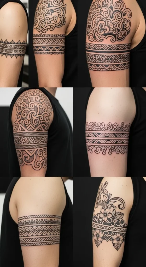 upper arm armband tattoo