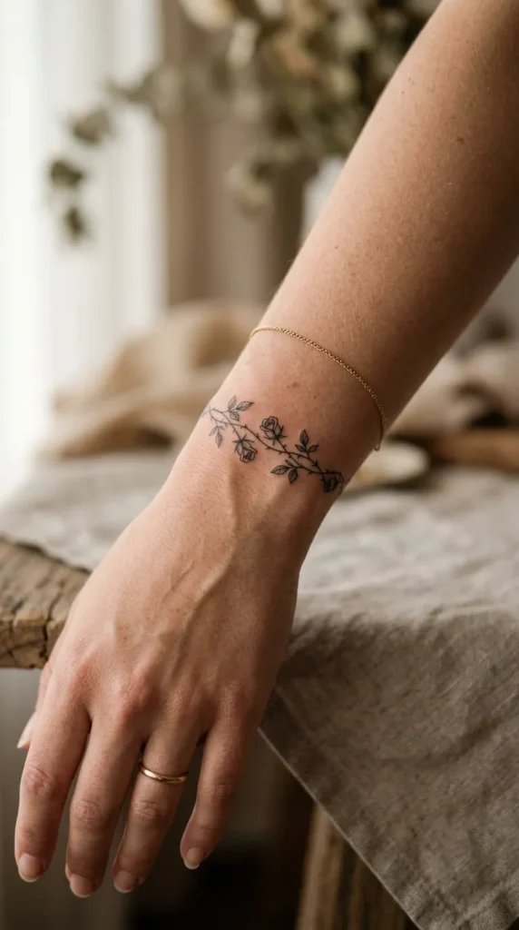 Minimal Rose Wrist Band