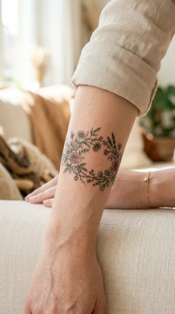 floral band tattoo designs