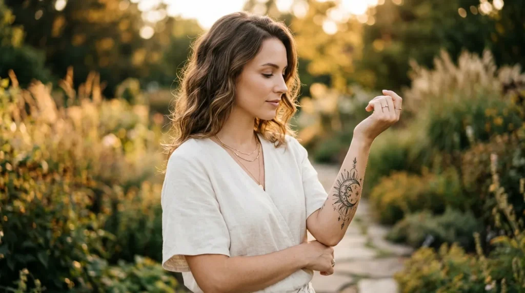 27 Trendy Sun and Moon Tattoo Women for Graceful and Feminine Design Ideas