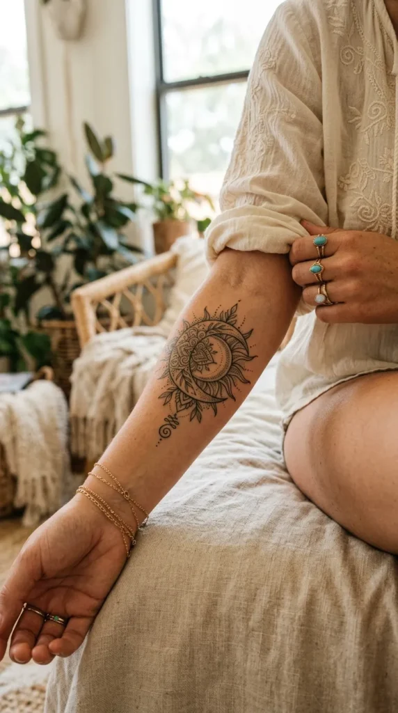  Boho-Inspired Celestial Tattoo