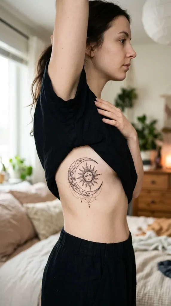 Elegant Rib Tattoo