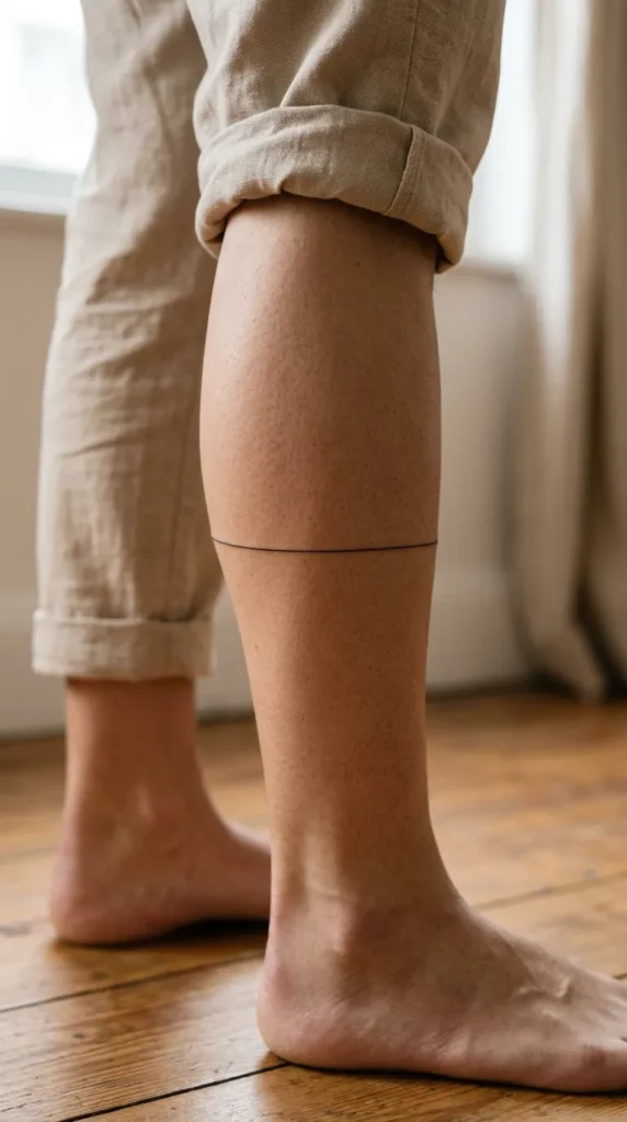 Thin Minimal Line Calf Band